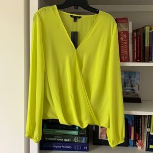 Banana Republic v-neck blouse with pleating